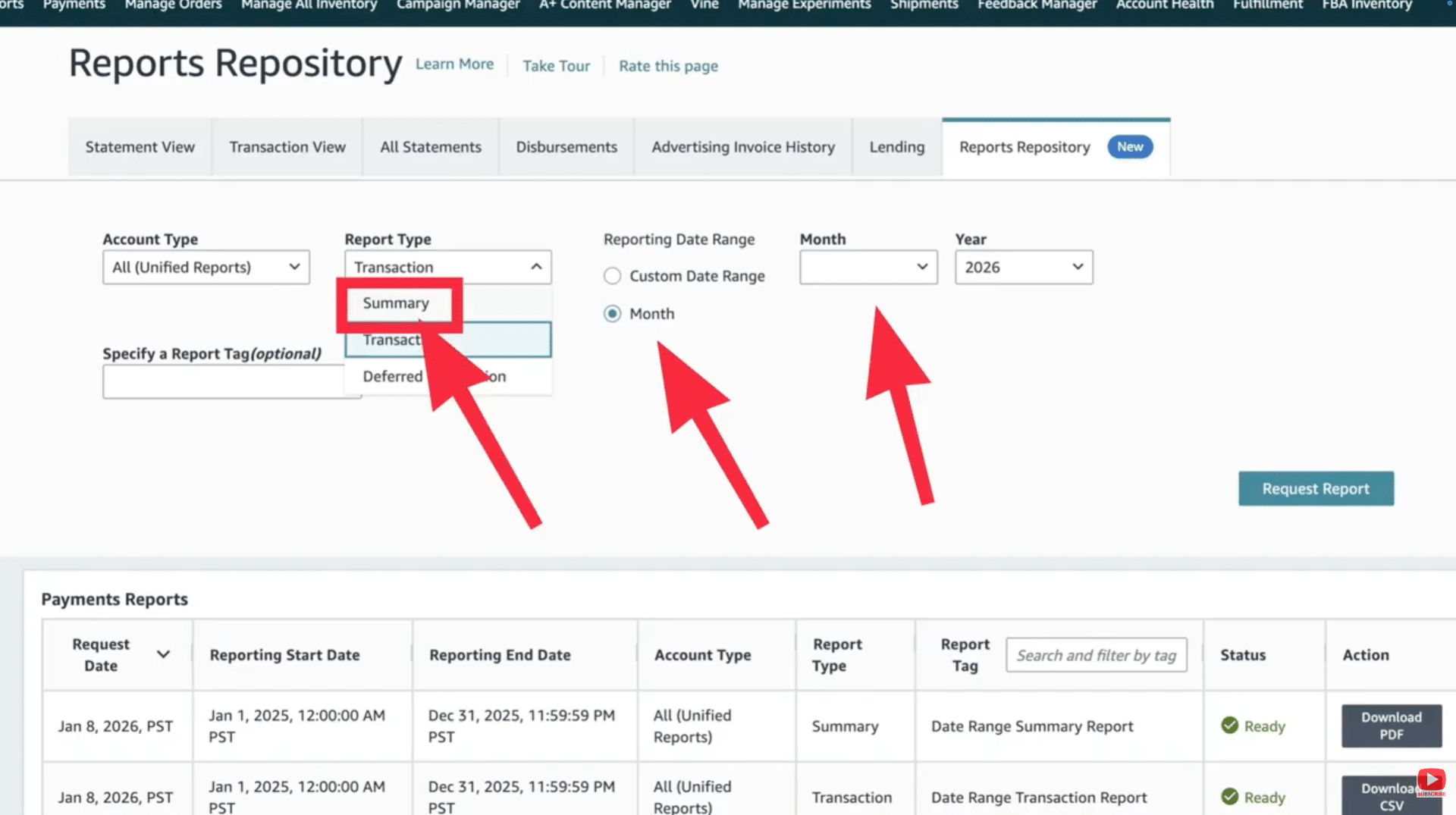 This is the number that matters for the insurance requirement Amazon Reports Repository summary report showing actual gross proceeds