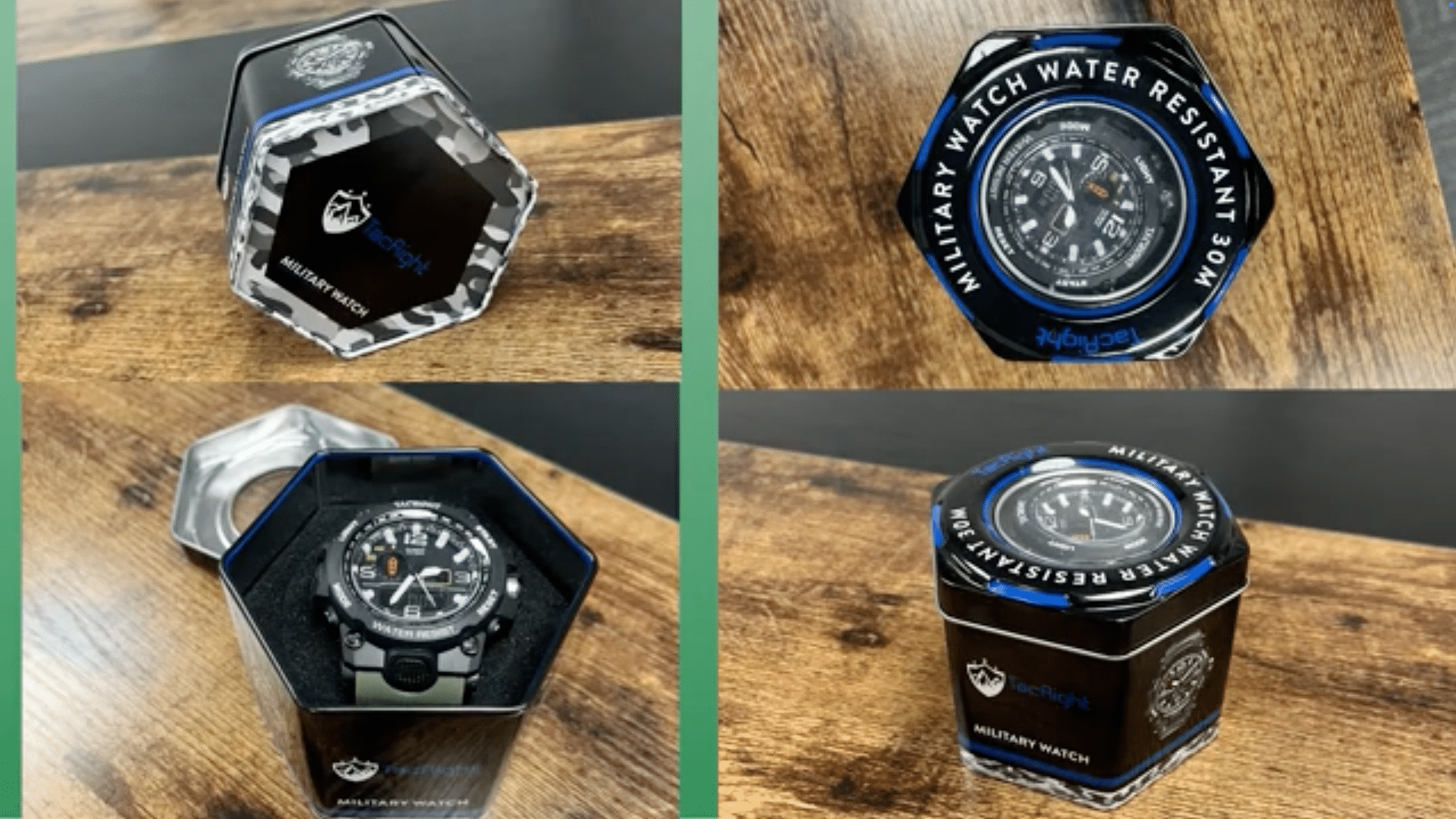 Example of multiple angles and packaging views for Brand Registry approval